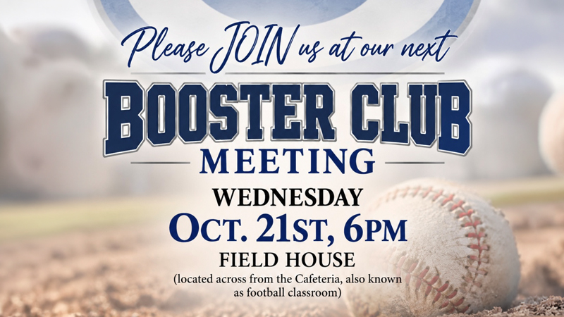 Booster Club Meeting October 21st